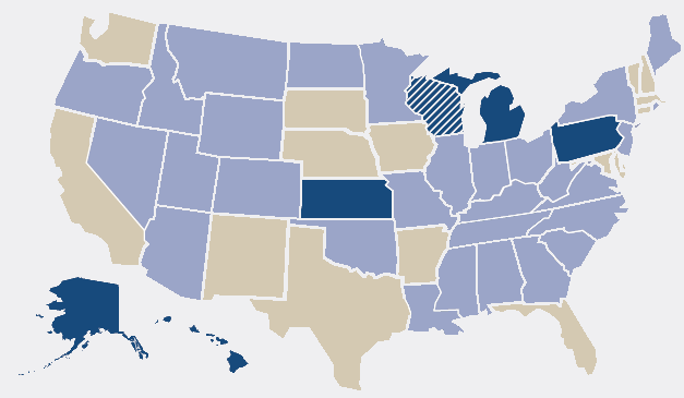 Image of states that limit judicial salary reductions