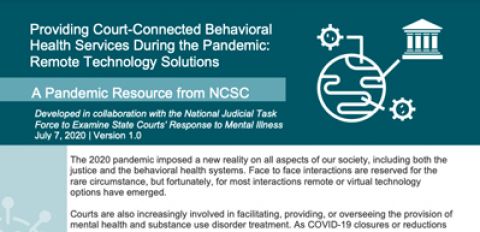 Providing Court-Connected Behavioral Health Services During the Pandemic
