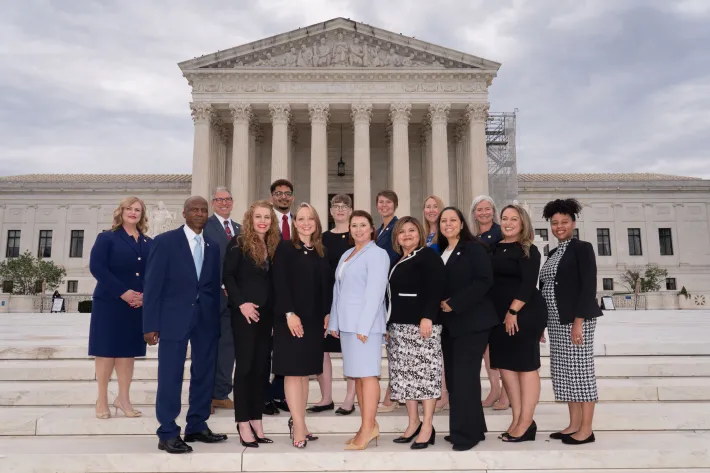 Group photo fo the ICM Fellows 53 in front of the United States Supreme Court.
