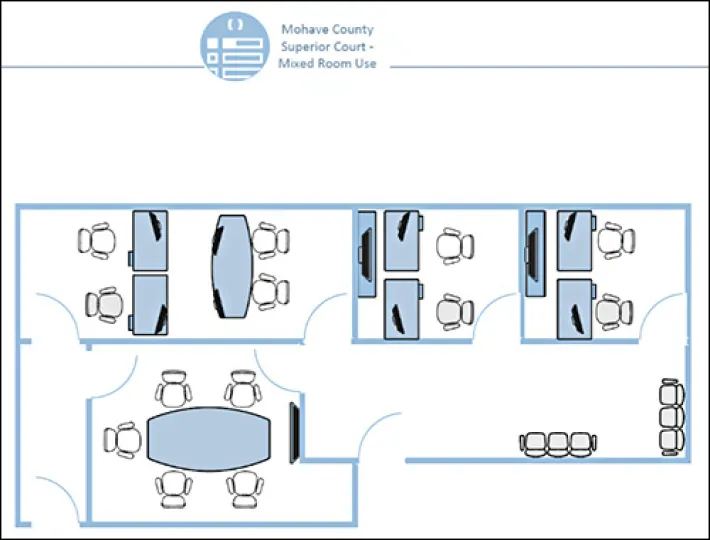 Redesign layout of Arizona courtroom