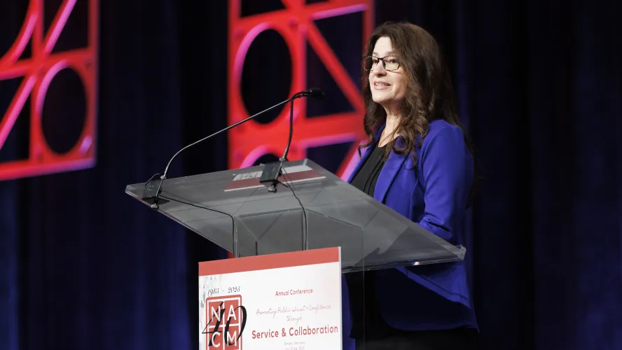 NACM President Tina Mattison speaks at 2025 annual conference