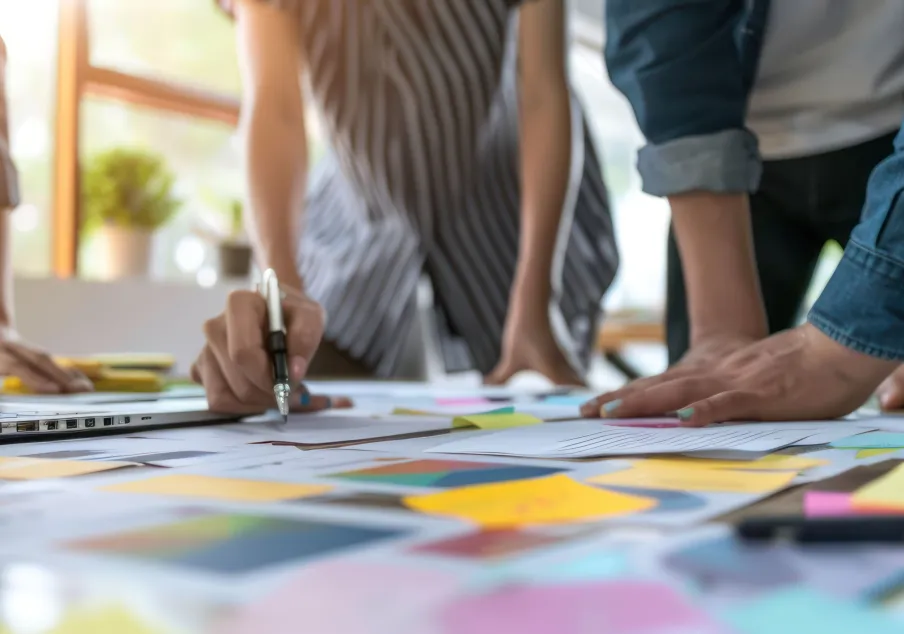 Photo of people mapping out plans