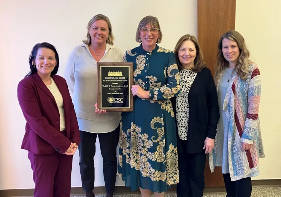 NCSC staff with Munsterman Award recipient Paula Hannaford-Agor