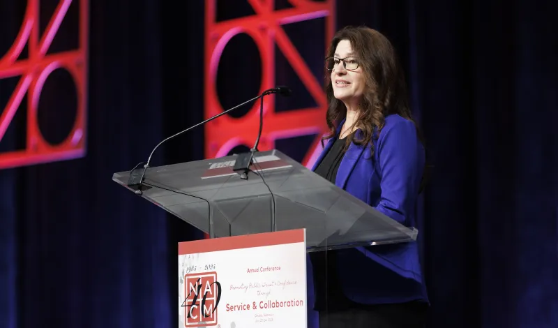 NACM President Tina Mattison speaks at 2025 annual conference
